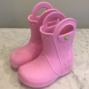 Crocs rain boots PINK toddler 7